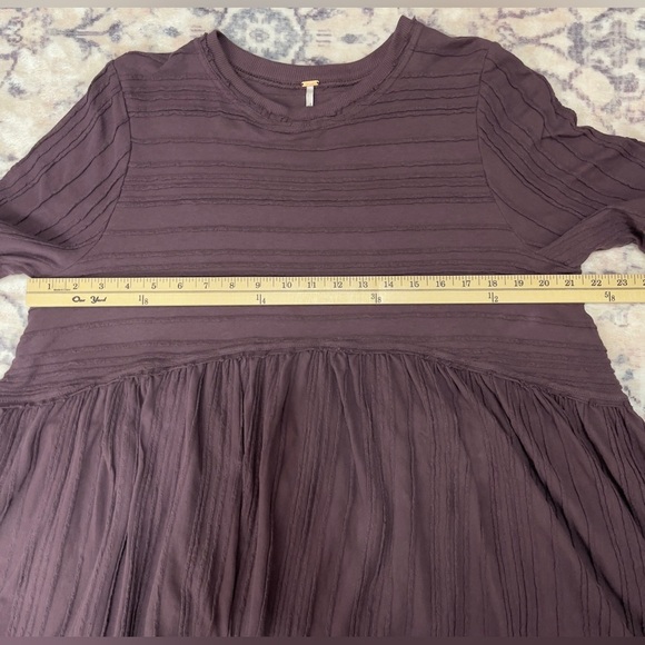 Free People Take A Spin Babydoll Tunic Dress Black Honey Size Medium - Picture 6 of 11